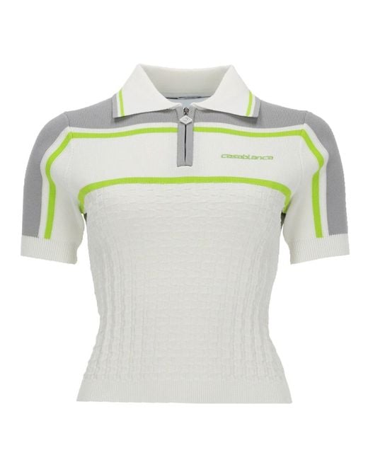 Casablanca Gray Polo Tennis Main: Viscose Shirts