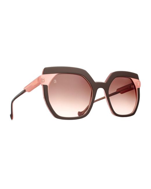 Caroline Abram Brown Niva Acetato Sunglasses