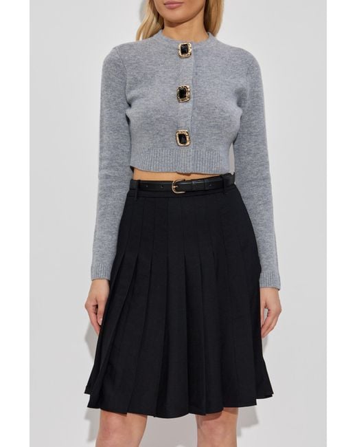 Self-Portrait Gray Short Cardigan