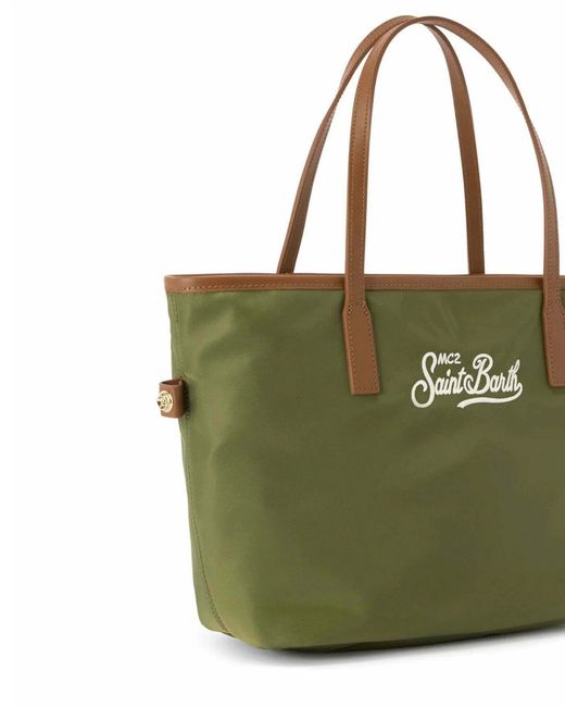 Mc2 Saint Barth Green Shoulder Bag City Nylon