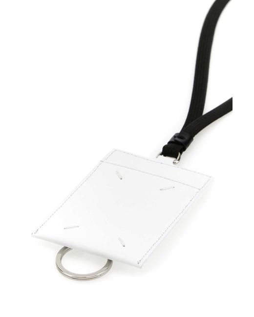 Maison Margiela White Leather Card Holder for men