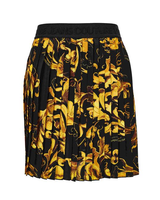 Versace Black Jeans Couture Skirt