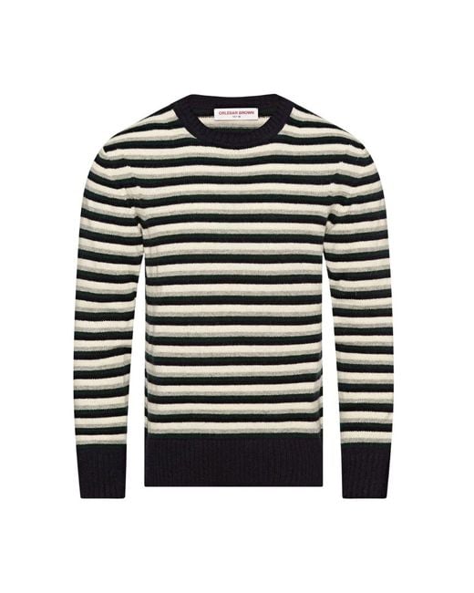 Orlebar Brown Black Lorca Stripe-276676--Bristlecone Pine-Strata, Clothing for men