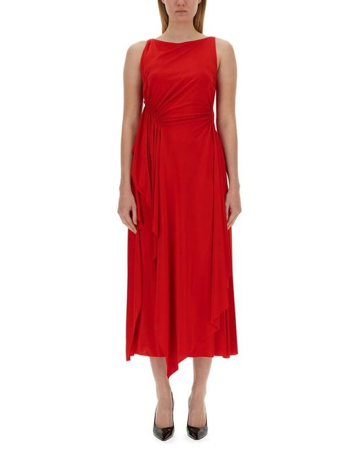 Lanvin Red Dress With Drape