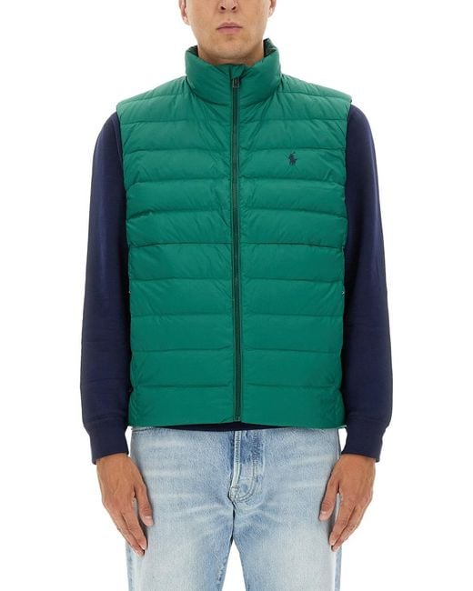 Polo Ralph Lauren Green Recycled Polyester Vest (Recycled) Waistcoats & Gilets for men