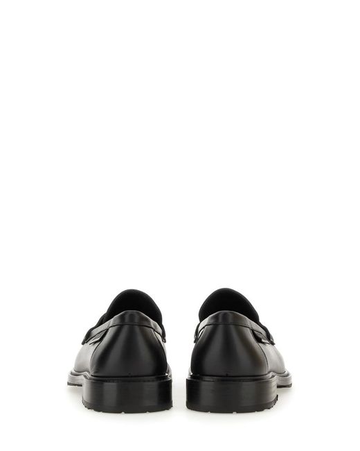 Moschino Black Leather Loafer for men