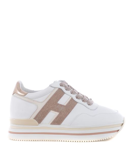 Hogan Midi Platform H483 S Sneakers In Leather in White | Lyst