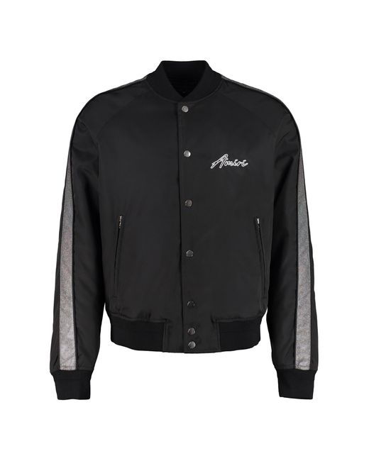 Amiri Silk Logo Bomber Jacket in Black for Men - Lyst