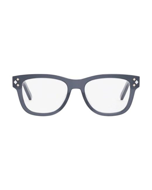 Dior Brown Eyeglasses Square Full Rim, Shiny Frame And Clear Demo Lens Cddiamondos1I3000 for men