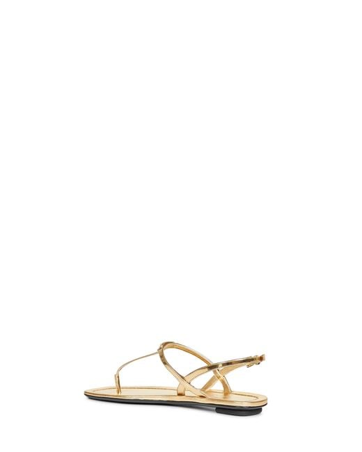 Prada White Metallic Leather Thong Sandals Calf