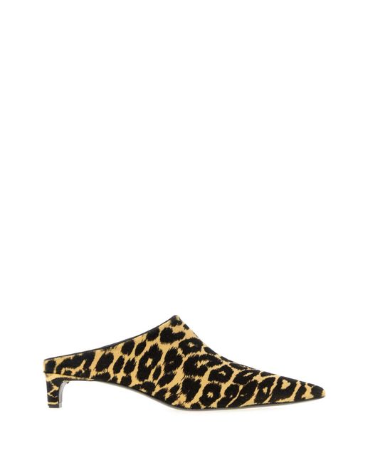 Jil Sander Multicolor Printed Calf Hair Mules