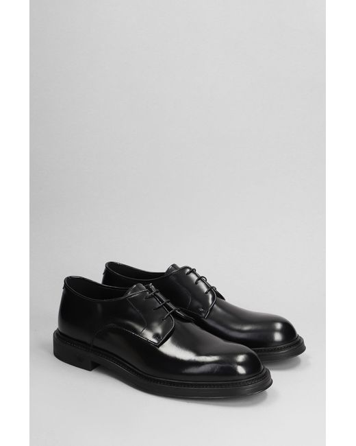 Emporio Armani Gray Lace Up Shoes for men