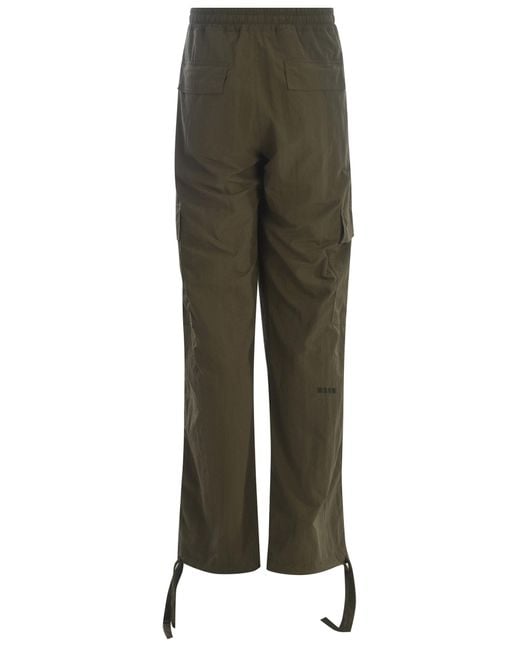 MSGM Green Trousers for men