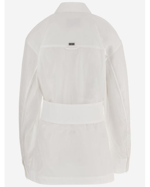 AMI White Cotton Shirt With Pointed Collar