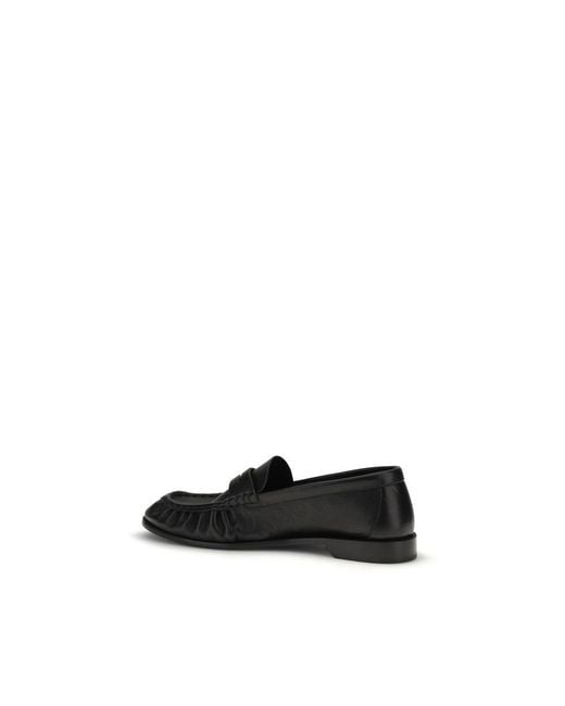 Saint Laurent Black Calf Leather Bos Taurus Slip-On Loafers for men