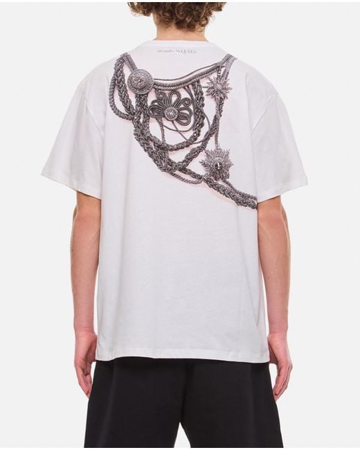 Alexander McQueen White Cotton T-Shirt for men