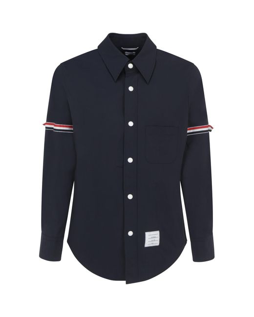 Thom Browne Blue Shirt Jacket for men