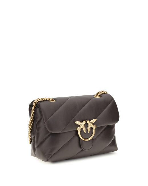 Pinko Black Shoulder Bag Love Classic Marasca/Antique Calf Leather