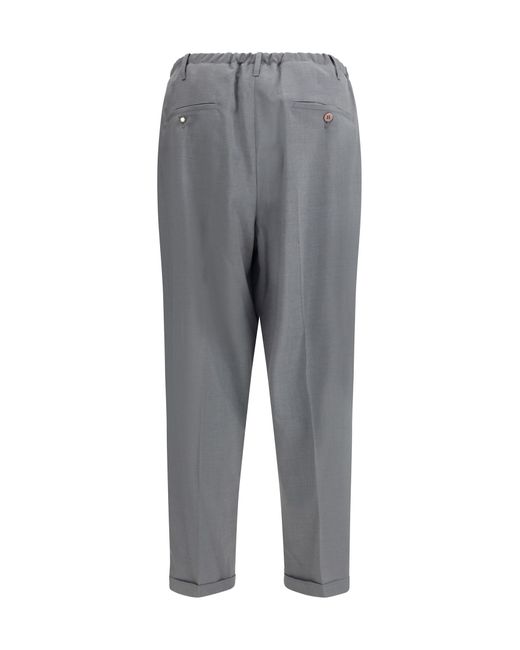 Magliano Gray Baggy Elastic Pants for men