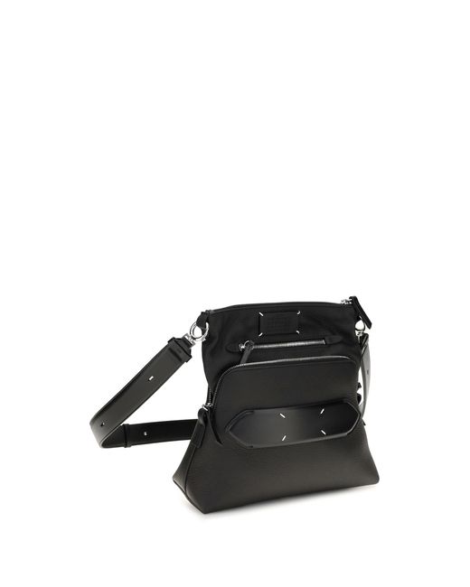 Maison Margiela Black Small Soft 5Ac Multifunction Crossbody Bag Lamb Ovis Aries Shoulder