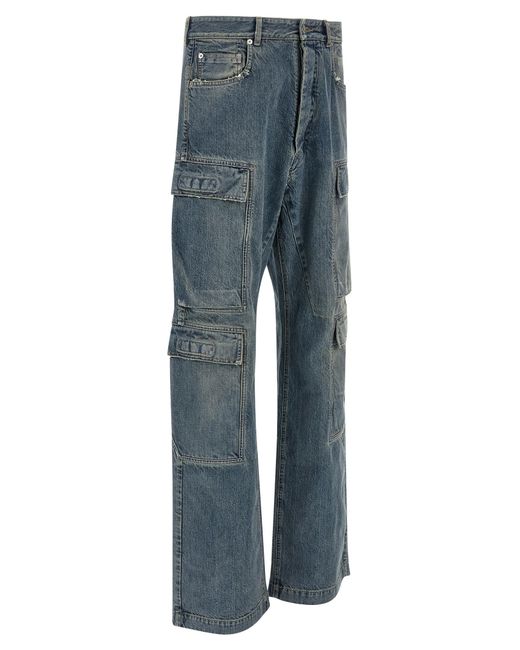 Rick Owens Blue 'Double Cargo' Jeans for men