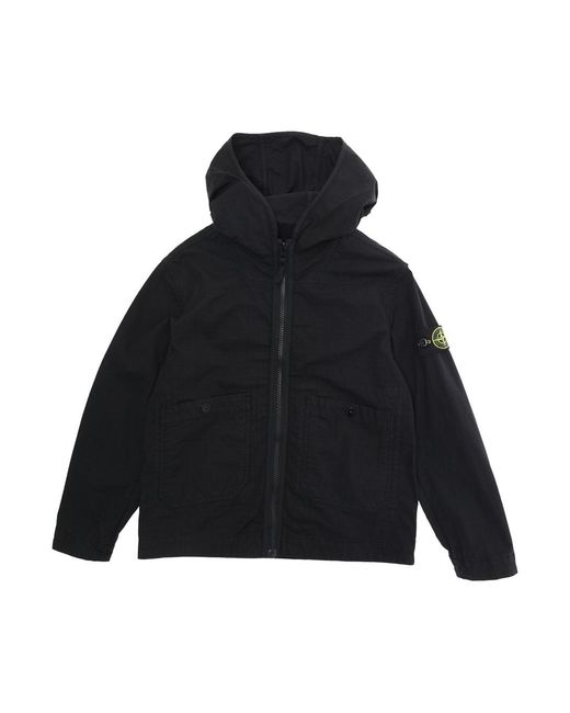 Stone Island Black Short Parka Cotton Jacket for men