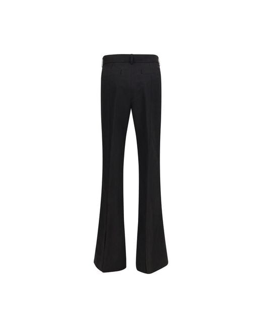 Max Mara Black Viscose Flared Pants