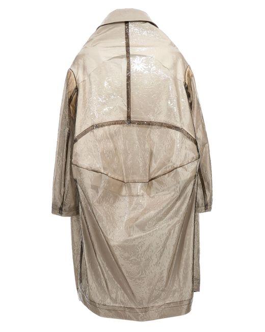 Comme des Garçons Natural Oversize Texture Trench Coat