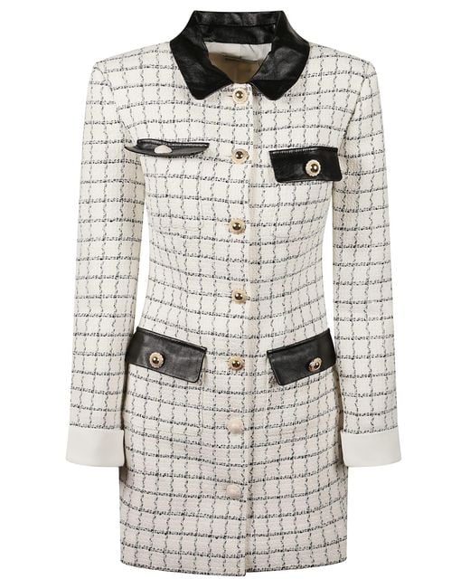 Self-Portrait Gray Shirt Dresses