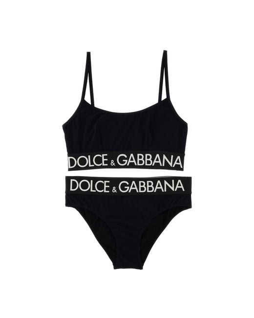 Dolce & Gabbana Black Two-piece Costume