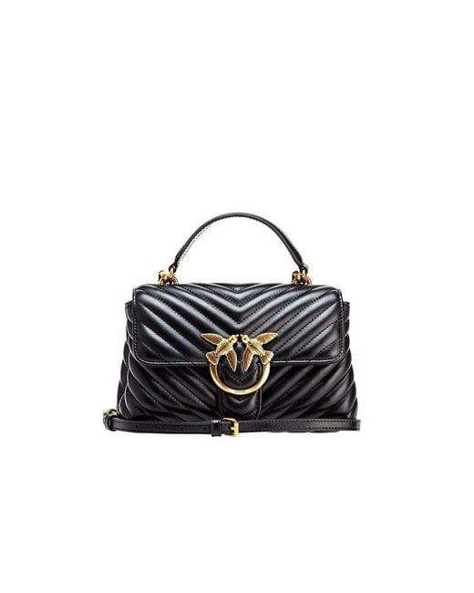 Pinko Gray Top Handle Bag Sheep Nappa Top-Handle-Bags