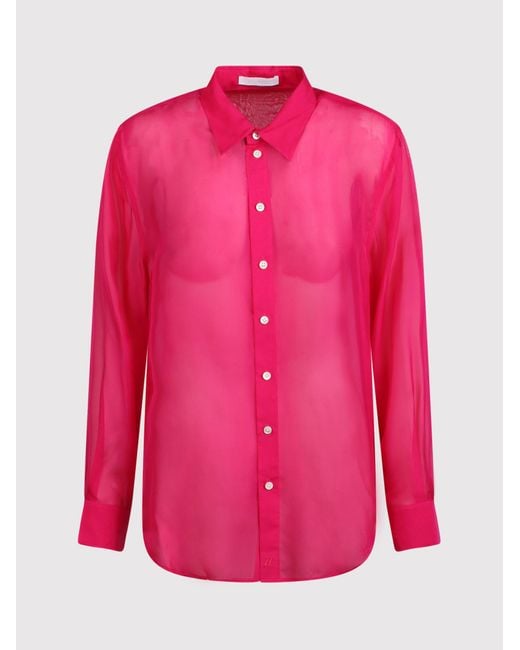 Helmut Lang Pink Silk Shirt
