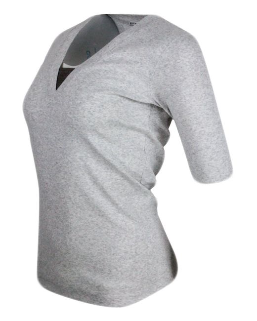 Brunello Cucinelli Gray T-shirts And Polos