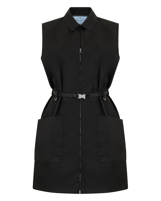 Prada Black Short Dress Nylon Polyamide