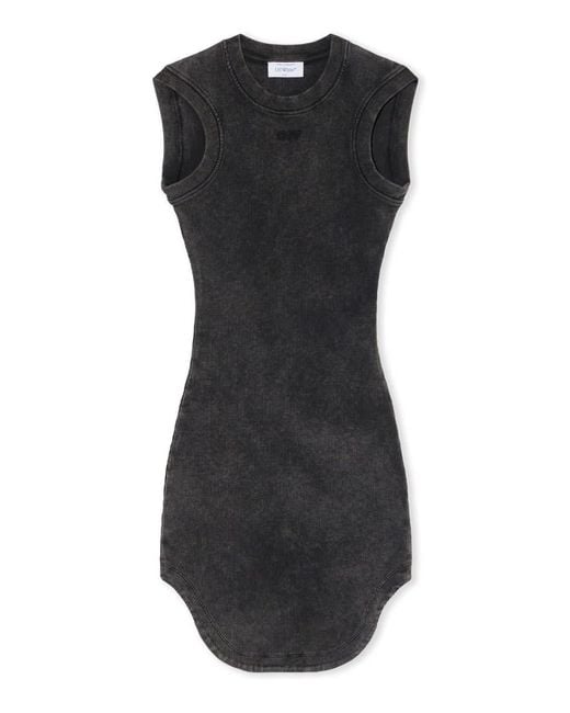 Off-White c/o Virgil Abloh Black Mini Dress Off Stamp