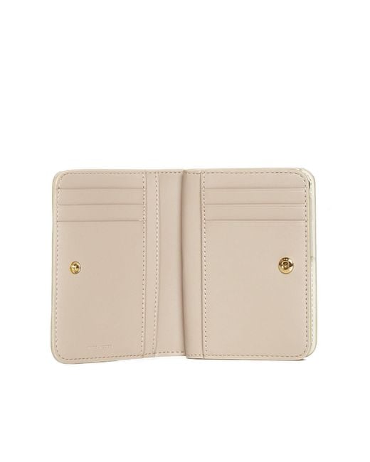 Marc Jacobs White The Mini Compact Leather Wallet