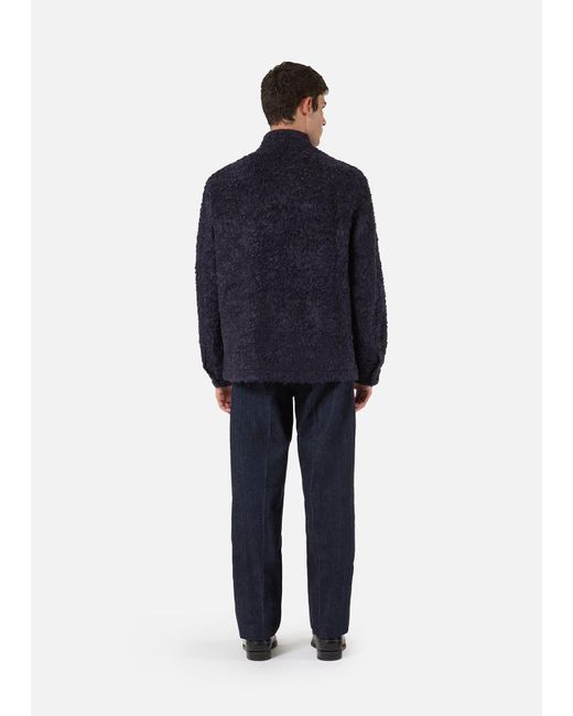 Doppiaa Blue Aasti-C Casentino Wool Jacket for men
