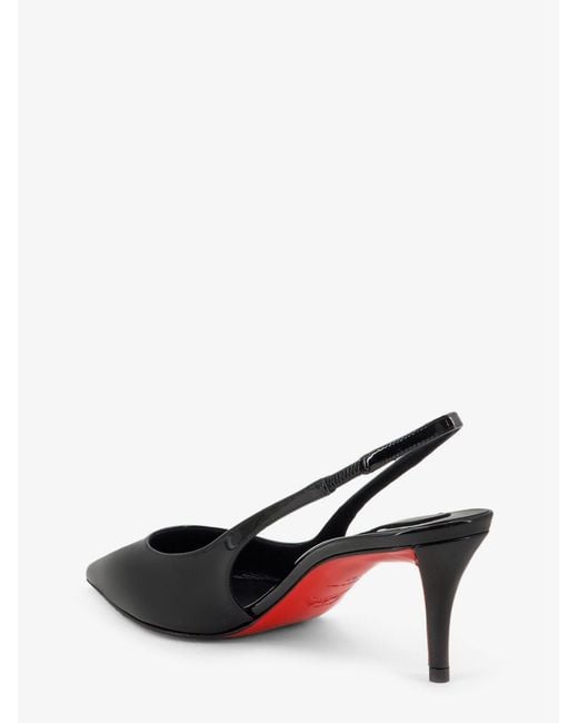 Christian Louboutin Black Miss Z Patent Leather Slingback Pumps