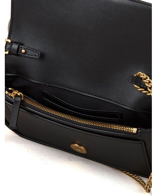 Pinko Black Shoulder Bag Calf Leather Shoulder-Bags
