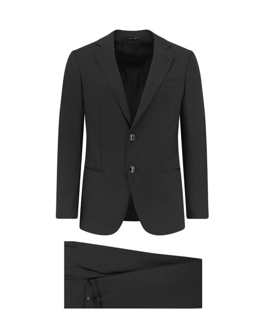 Giorgio Armani Black Virgin Wool Suit for men