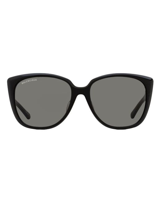 Balenciaga Black Alternative Fit Sunglasses Bb0175Sa 001 57Mm Plastic (Acetate)