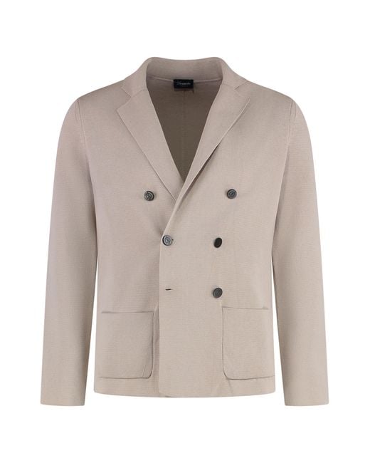 Drumohr Natural Knitted Cotton Blazer Suit & Dinner Jackets for men