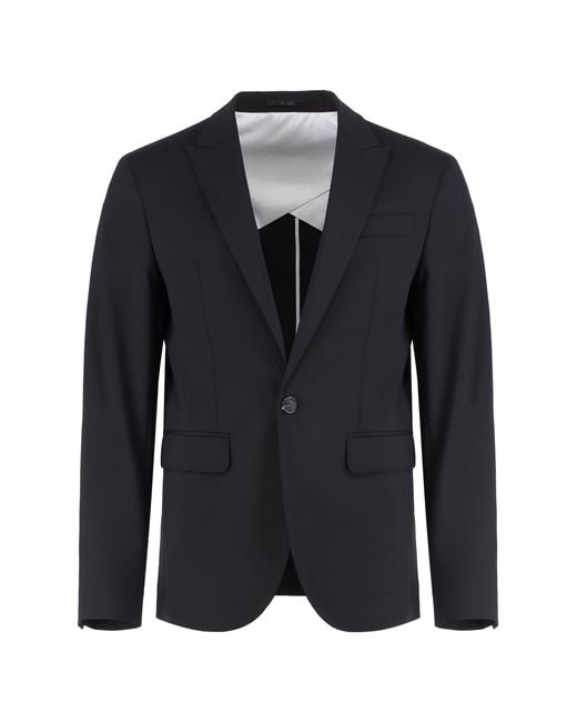 DSquared² Black Two-Piece Suit Virgin Wool Suits for men