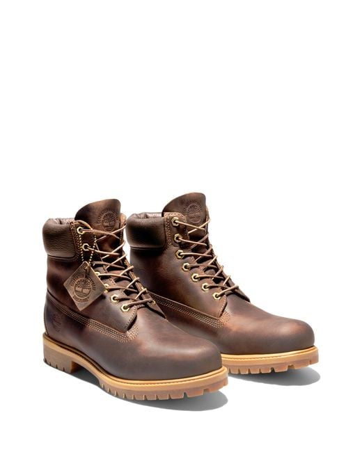 Timberland Brown Premium 6-Inch Waterproof Lace-Up Boot For for men