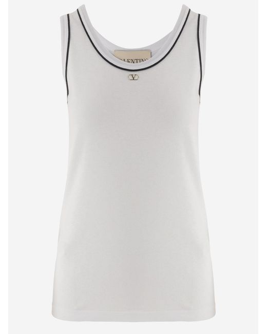 Valentino White Tank Top Cotton