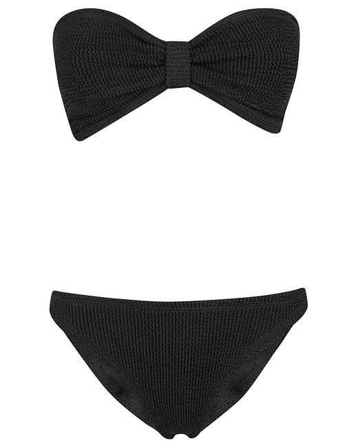 Hunza G Black Jean Bikini Polyamide Elastane Costume