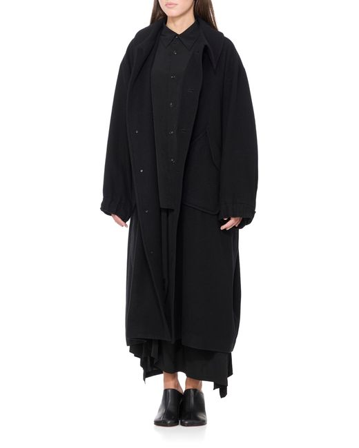 Y's Yohji Yamamoto Black Wool Coat
