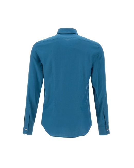 Paul Smith Blue Cotton Blend Shirt for men