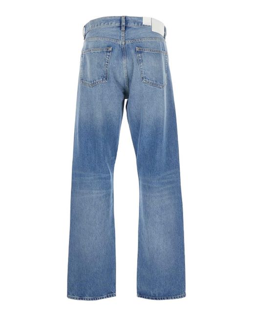 sunflower Blue Jeans With Belt Loops And Logo Patch On The Rear for men