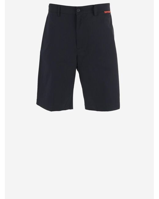 Just Cavalli Blue Stretch Nylon Shorts Polyamide for men